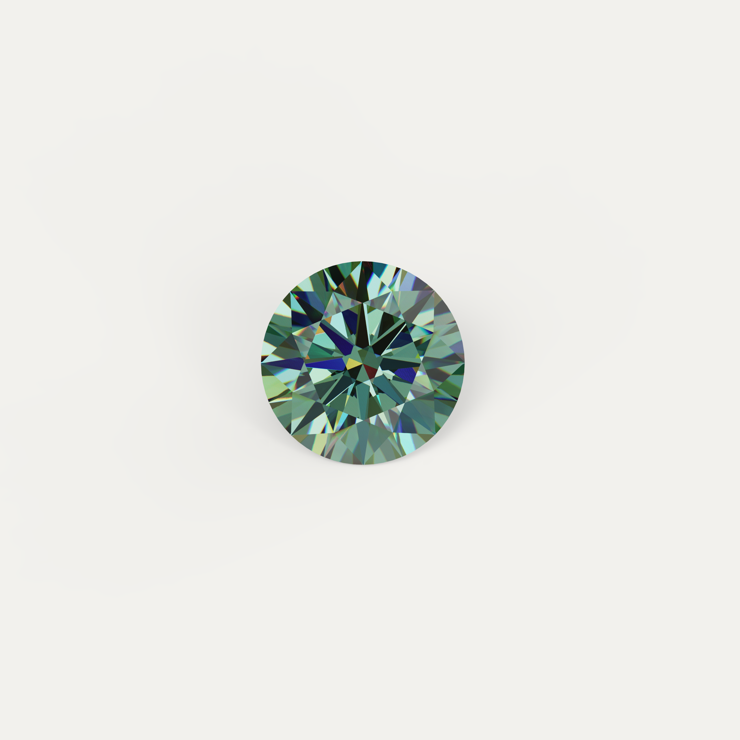 ELFI Natural Colour Moissanite Cyan GRA Certificated