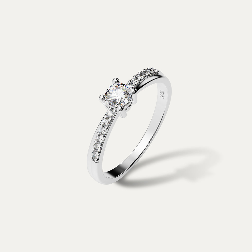 ELFI Lumira 10K Whitegold Ring - EWG3(MOS)