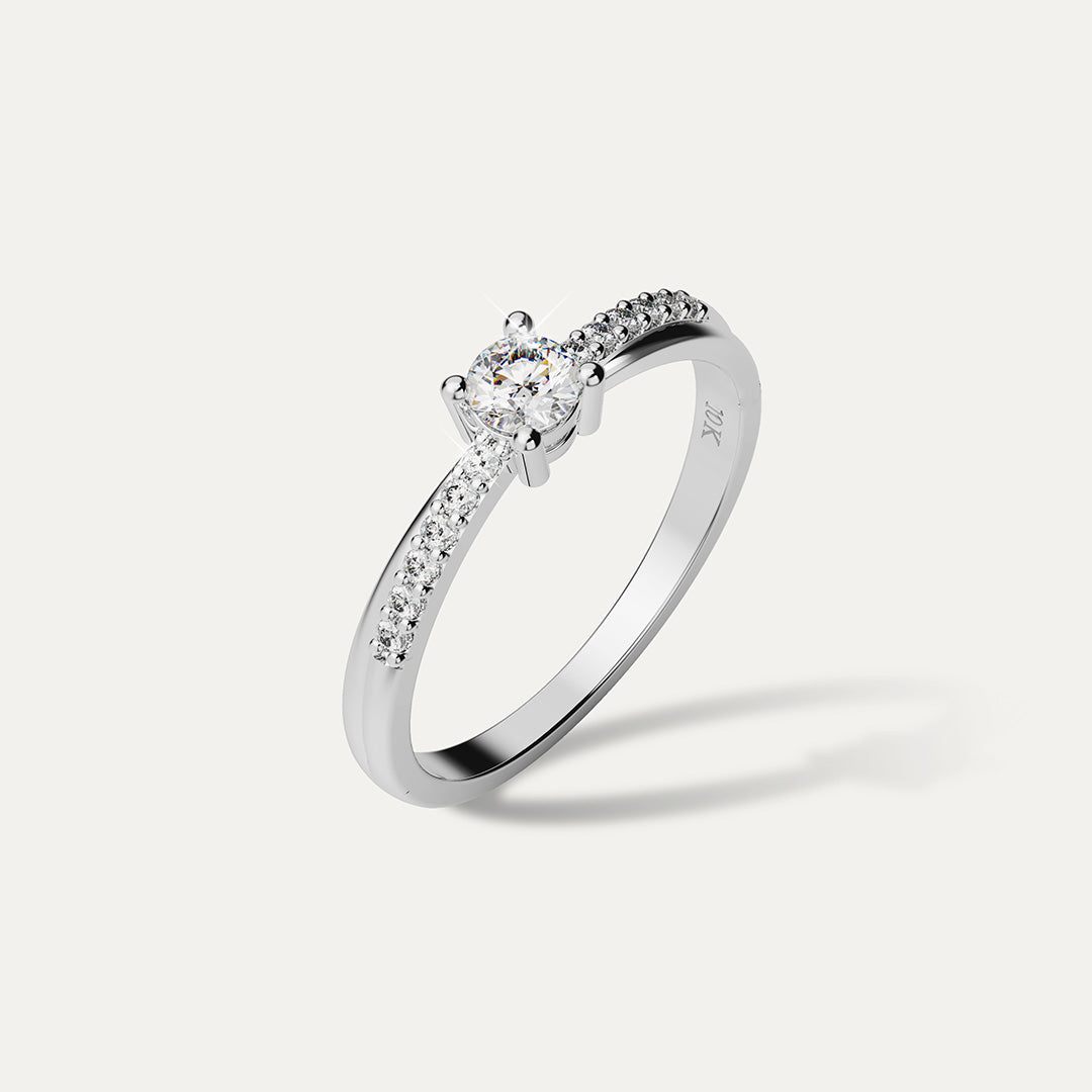 ELFI Lumira 10K Whitegold Ring - EWG3(MOS)