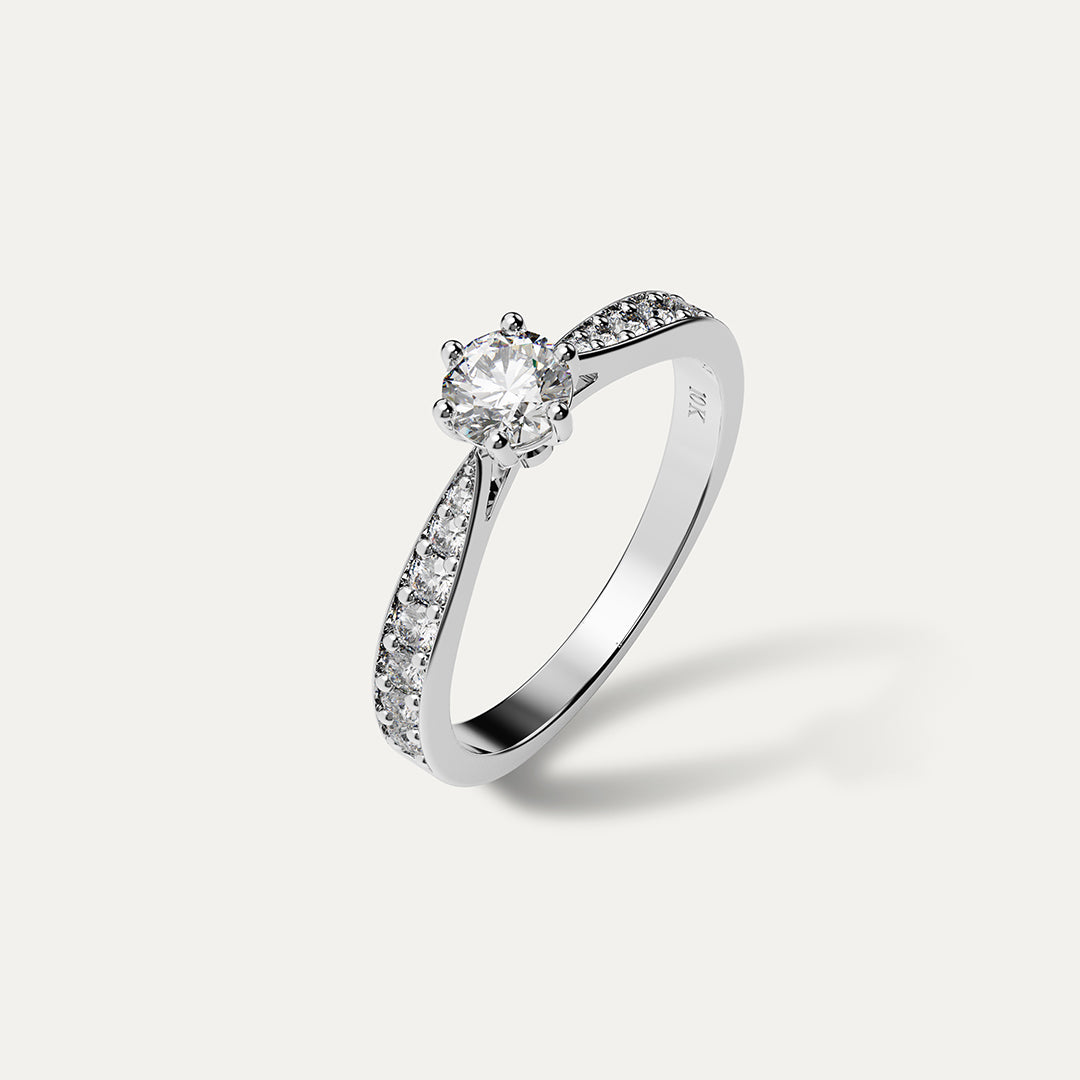 ELFI Eira 10K Whitegold Ring - EWG5(MOS)