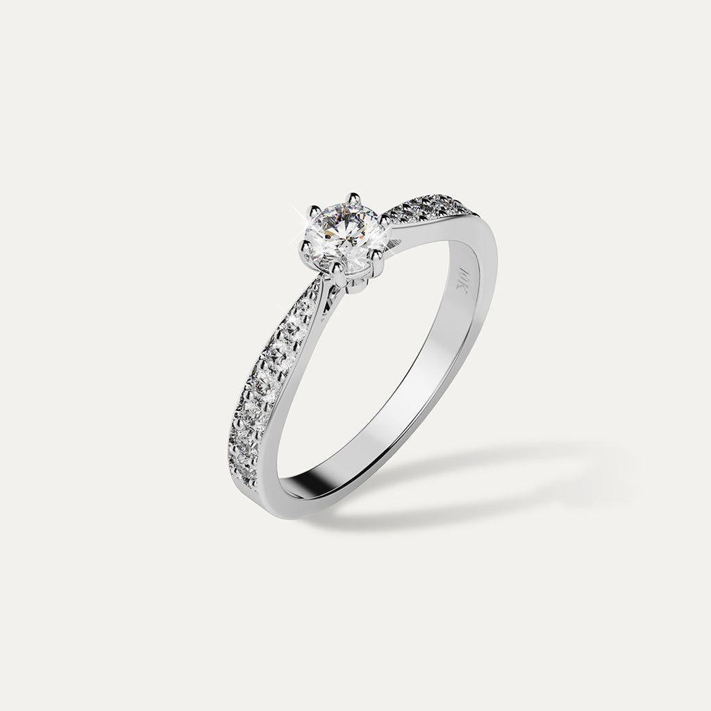ELFI Eira 10K Whitegold Ring - EWG5(MOS)