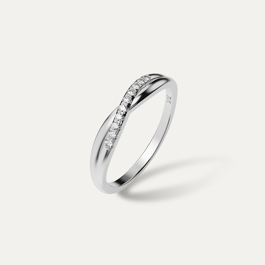 ELFI Nyra 10K Whitegold Ring - EWG6