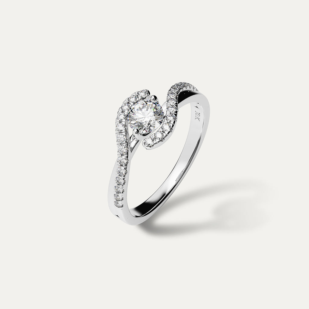 ELFI Lunele 10K Whitegold Ring - EWG7(MOS)