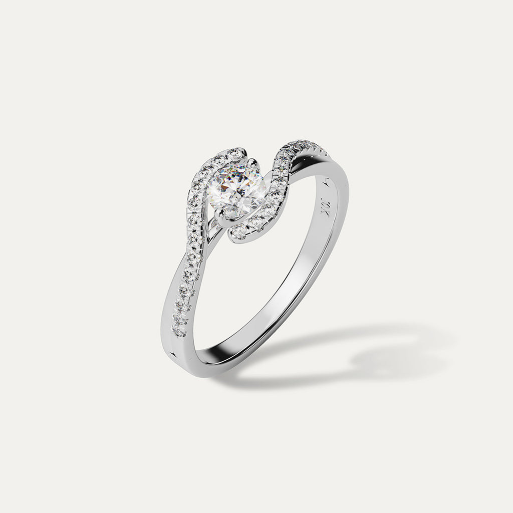 ELFI Lunelle 10K Whitegold Ring - EWG7(MOS)