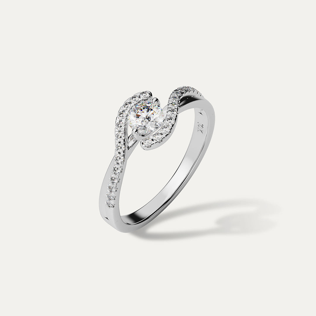 ELFI Lunelle 10K Whitegold Ring - EWG7(MOS)
