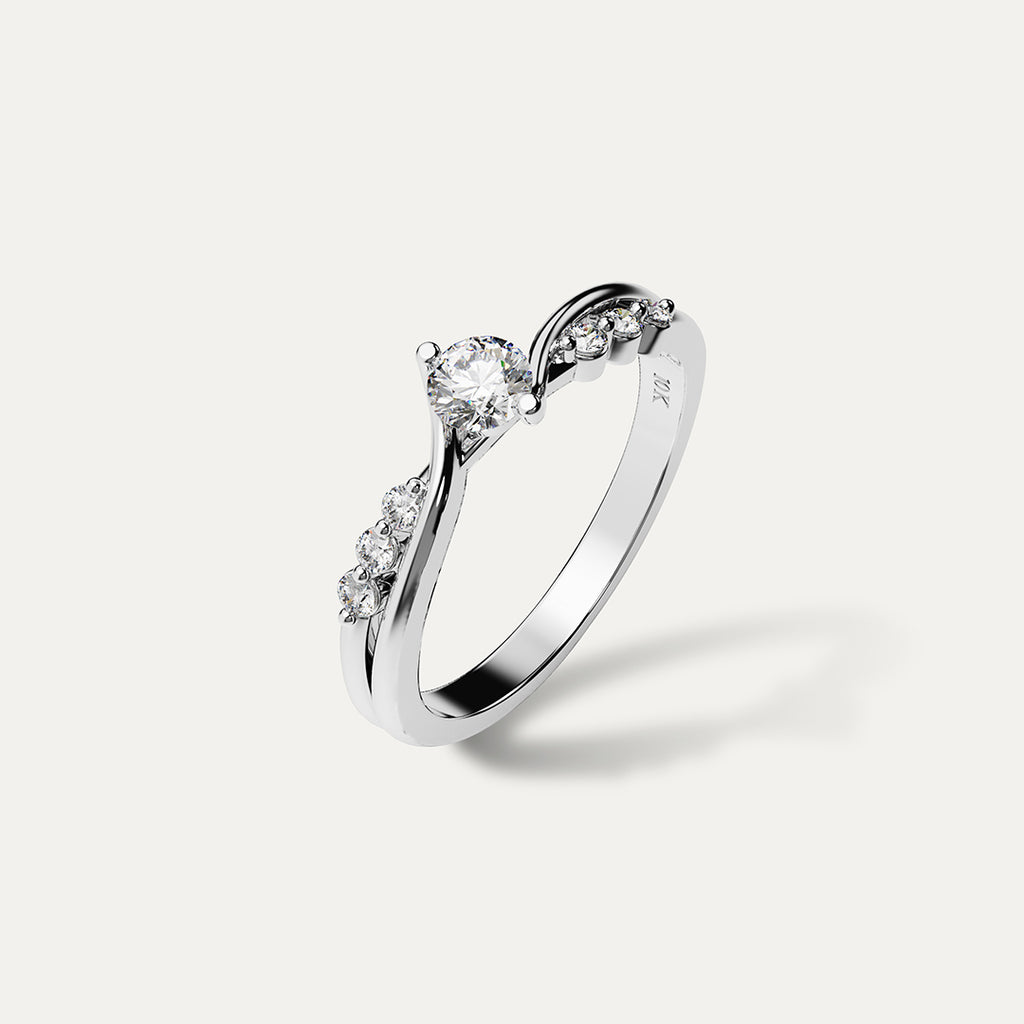 ELFI Evara 10K Whitegold Ring - EWG8(MOS)