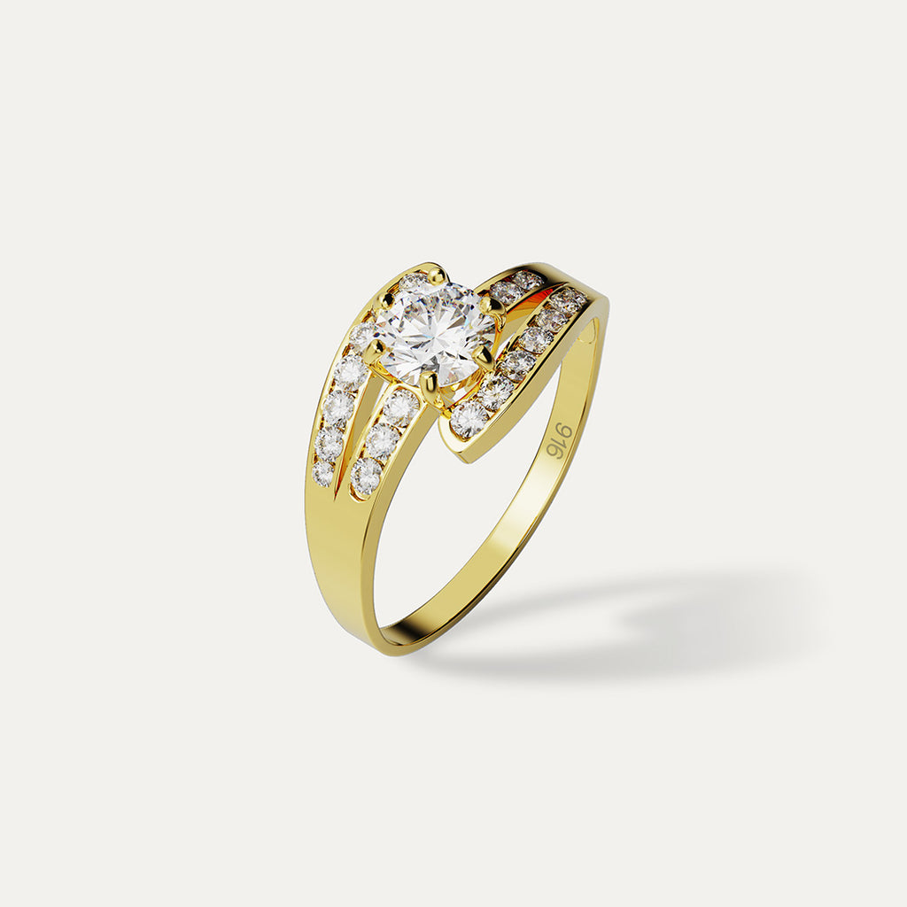 ELFI Helene 916 Yellow Gold Ring – G15