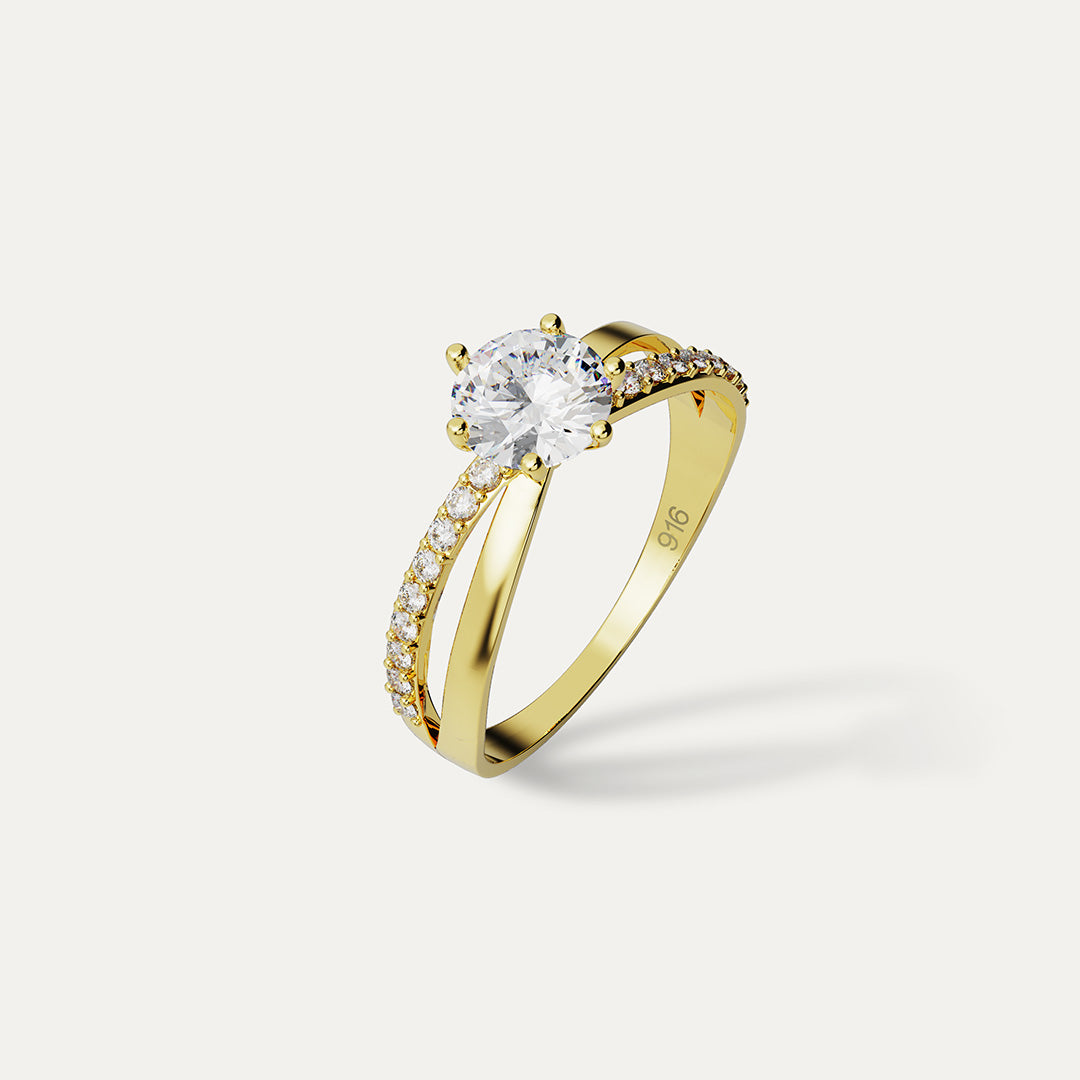 ELFI Lyla 916 Yellow Gold Ring – G6