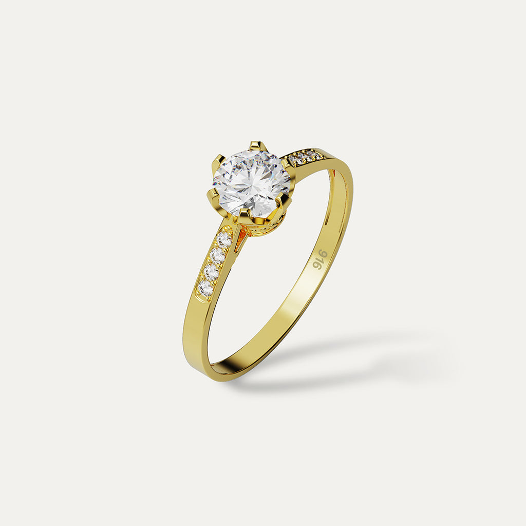 ELFI Amore 916 Yellow Gold Ring – G8
