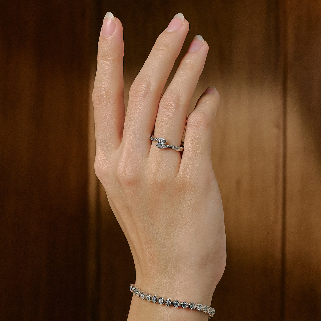 ELFI Lunele 10K Whitegold Ring - EWG7(MOS)