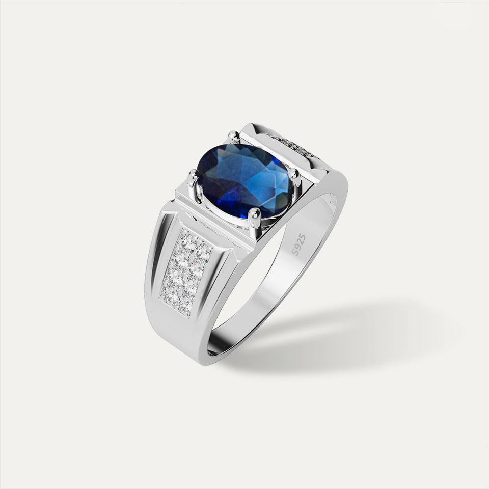 ELFI Blue Fierce 925 Silver Ring - R10(B)
