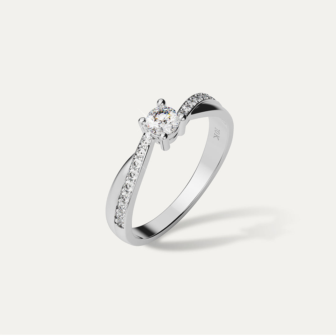 Elfi Caelia 10K Whitegold Ring - EWG4(MOS)