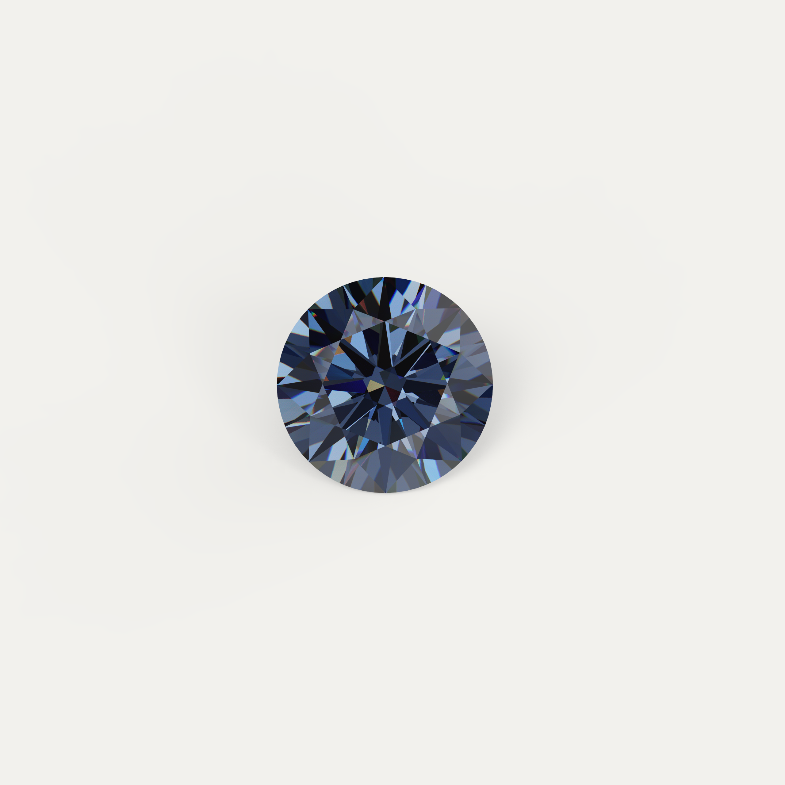 ELFI Natural Colour Moissanite Medium Blue GRA Certificated