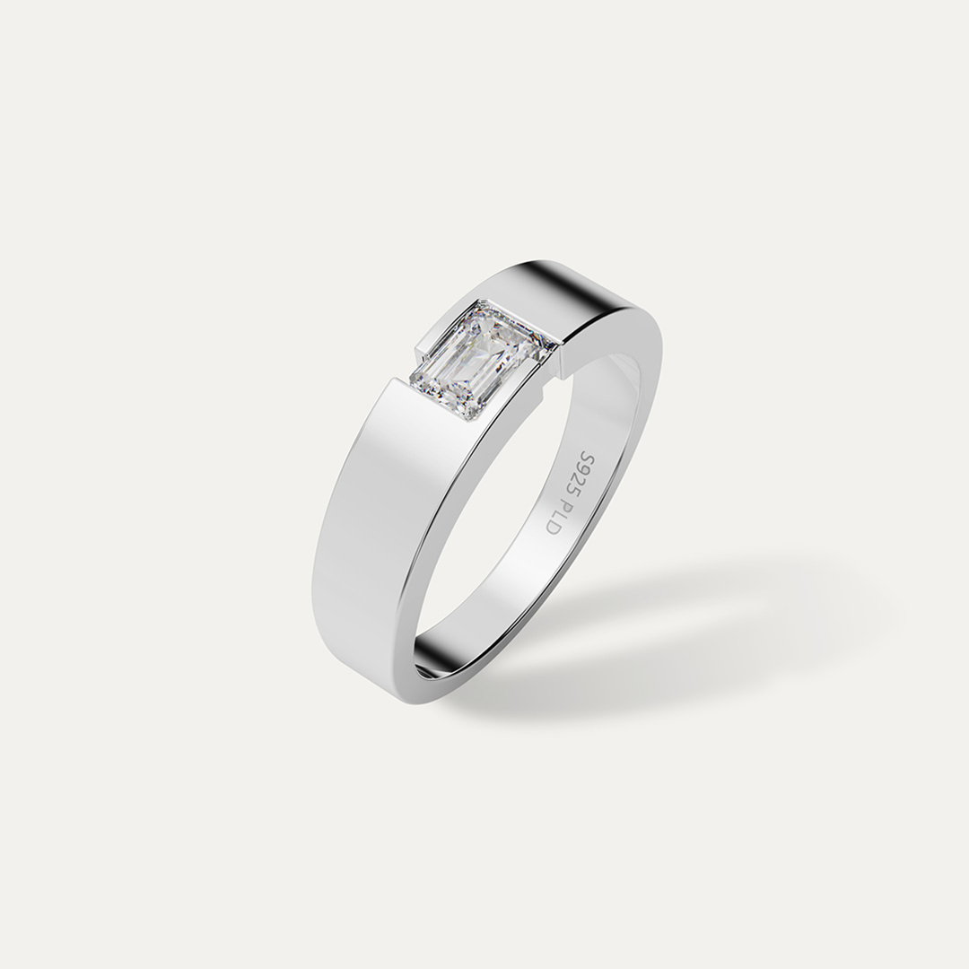 ELFI Moissanite Valkyrie 925 Silver Palladium Ring – PLD11
