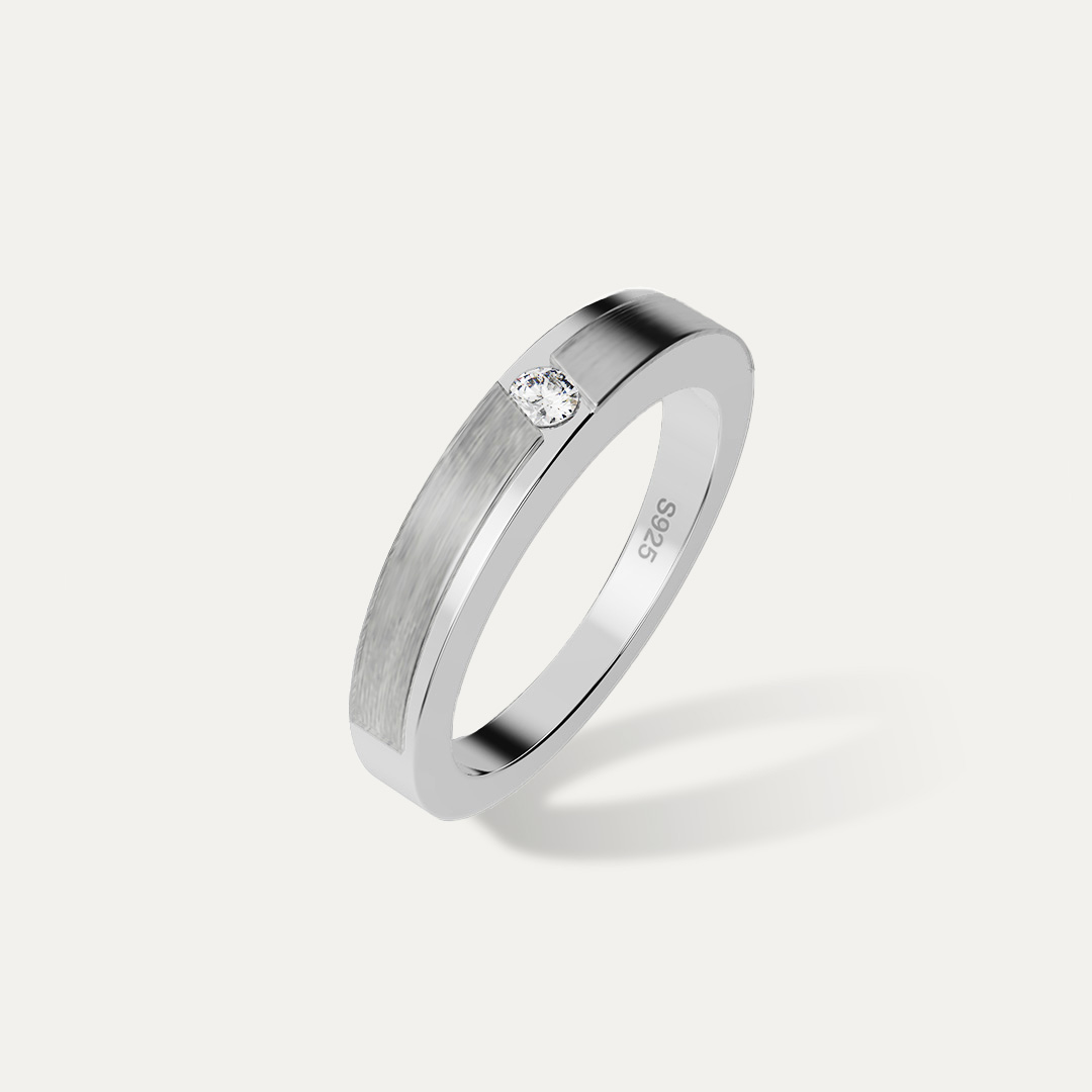 ELFI Moissanite Valour 925 Silver Palladium Ring – PLD12