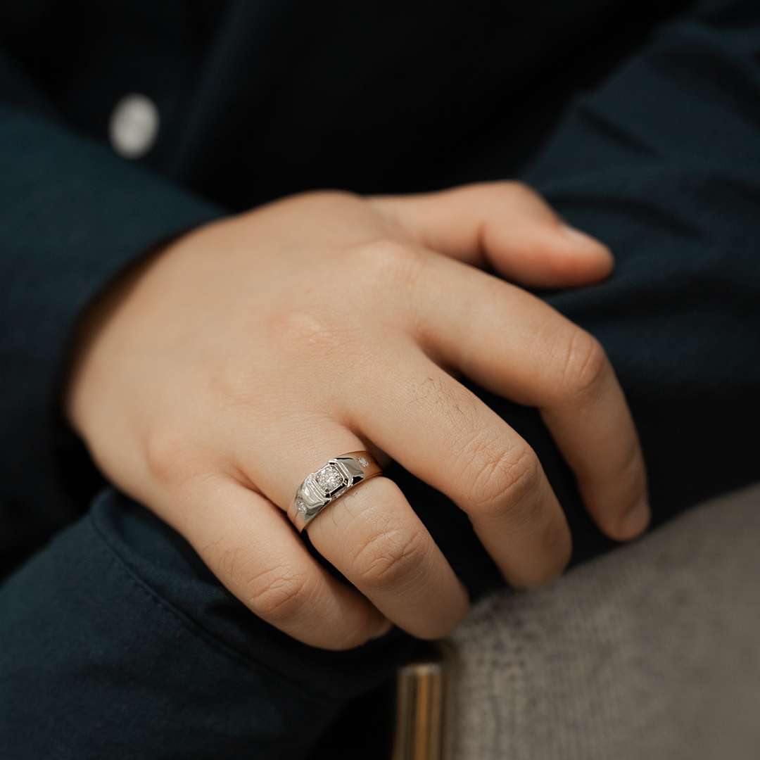 ELFI Moissanite Maxus 925 Silver Palladium Ring – PLD13