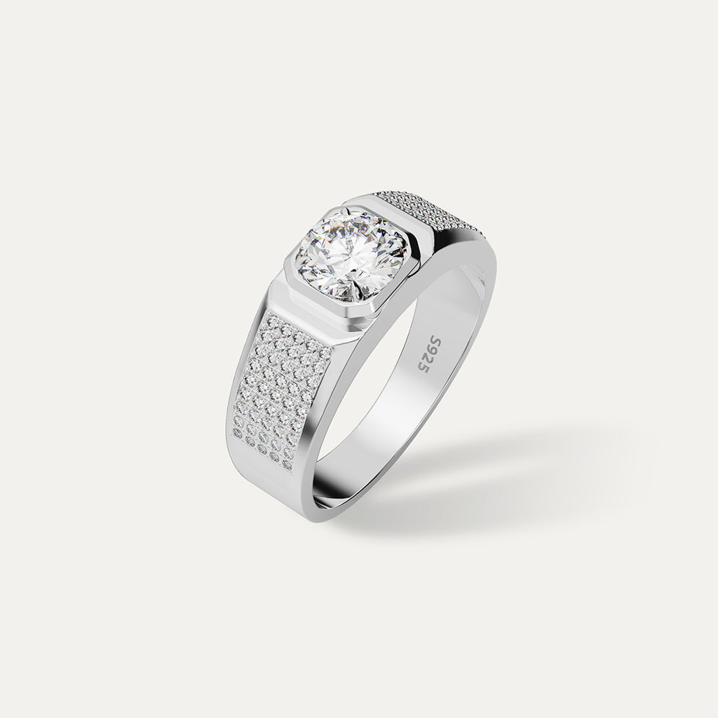 ELFI Moissanite Martin 925 Silver Palladium Ring – PLD14