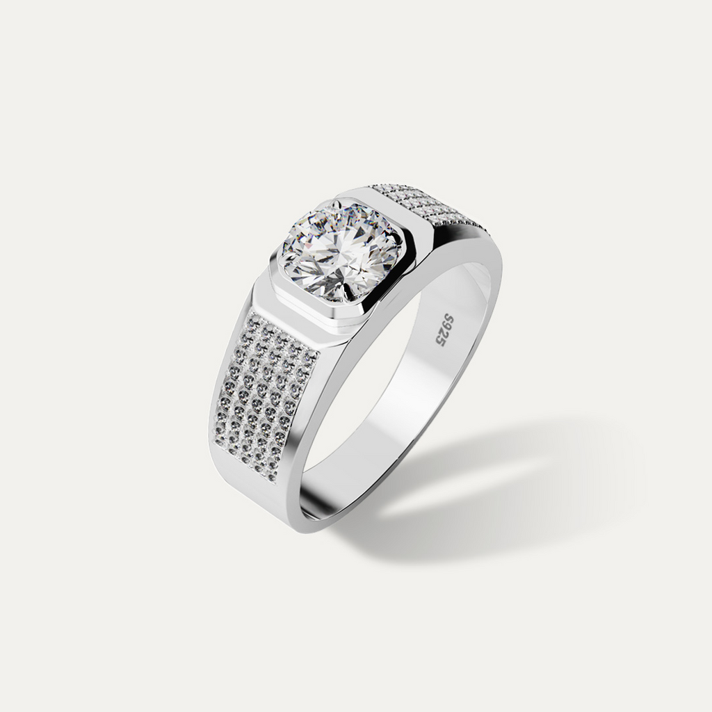 ELFI Moissanite Martin 925 Silver Palladium Ring – PLD14