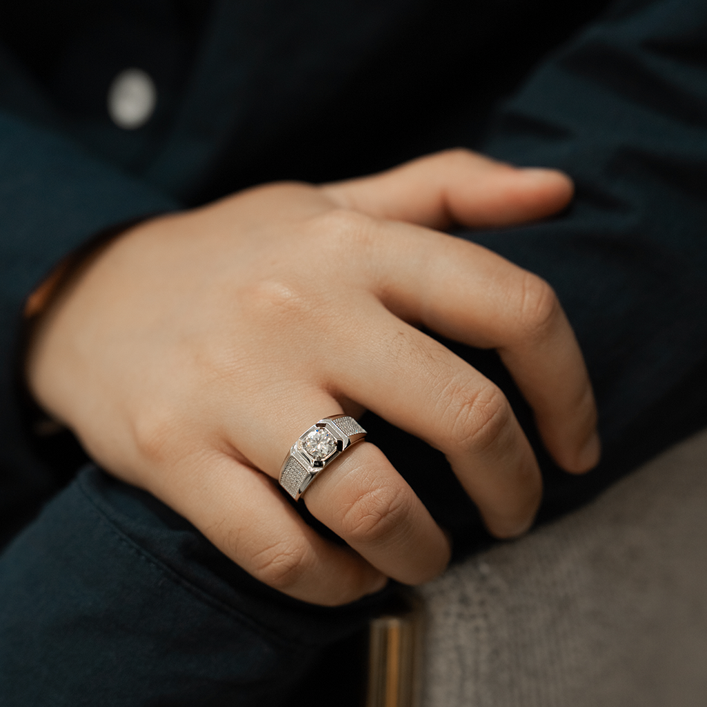 ELFI Moissanite Martin 925 Silver Palladium Ring – PLD14