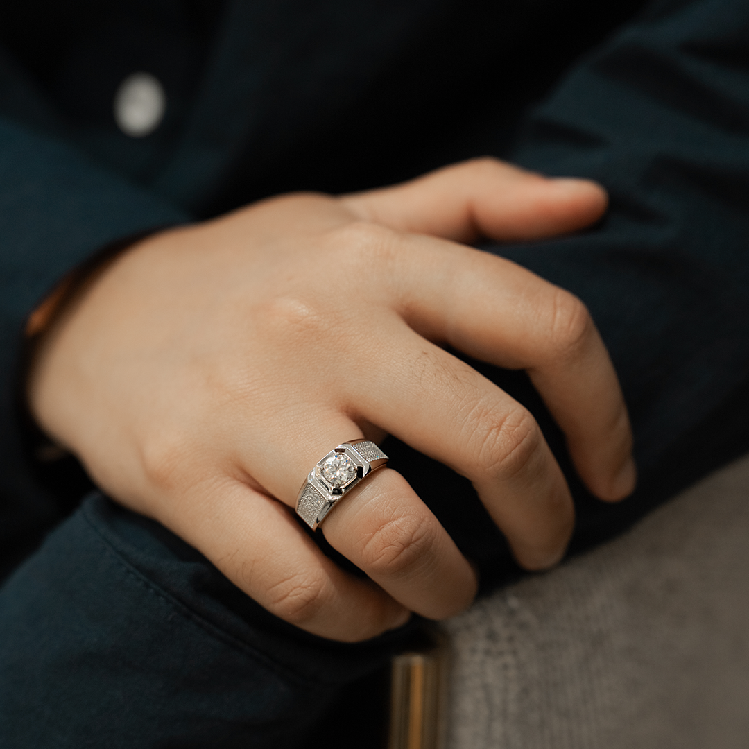 ELFI Moissanite Martin 925 Silver Palladium Ring – PLD14