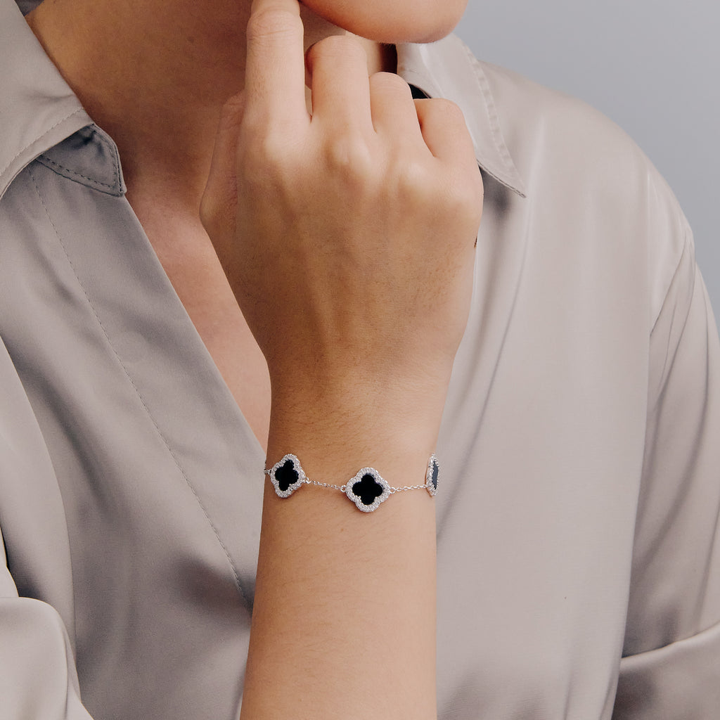 Elfi 925 Silver Bracelet LEB27(BK)
