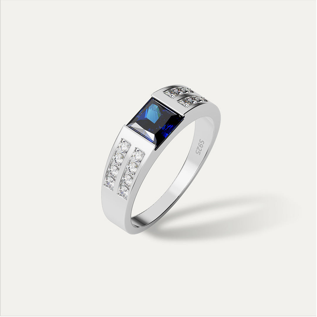 ELFI Blue Tom 925 Silver Ring - R56(B)